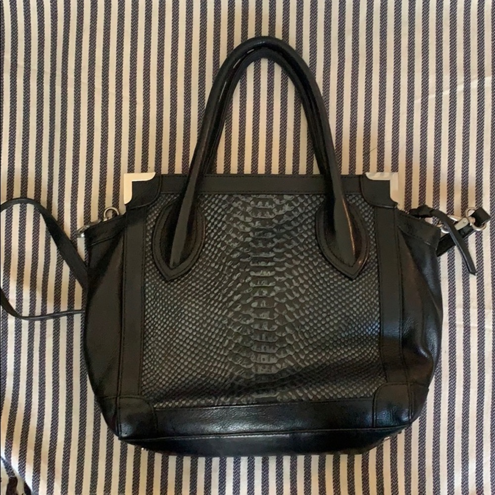 Foley + Corinna snakeskin handbag